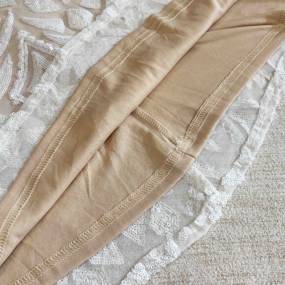 superdown White Sequin Tiff Mini Dress size Small - Picture 7 of 10